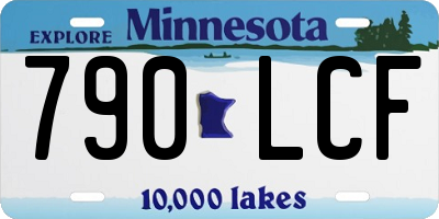 MN license plate 790LCF