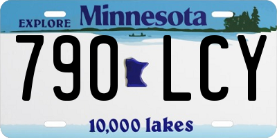 MN license plate 790LCY