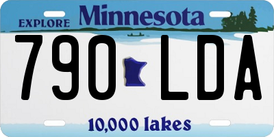 MN license plate 790LDA