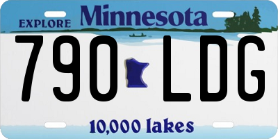 MN license plate 790LDG