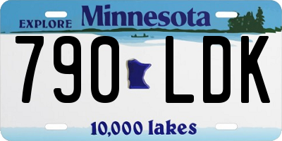MN license plate 790LDK