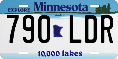 MN license plate 790LDR
