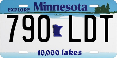 MN license plate 790LDT