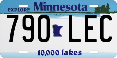MN license plate 790LEC