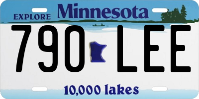 MN license plate 790LEE