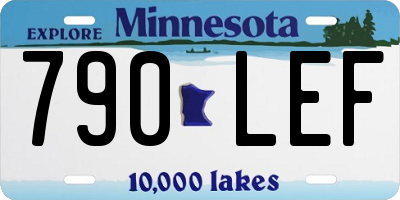 MN license plate 790LEF