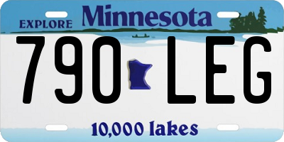 MN license plate 790LEG