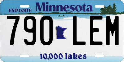 MN license plate 790LEM
