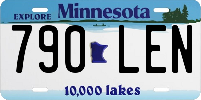 MN license plate 790LEN