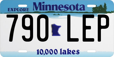 MN license plate 790LEP