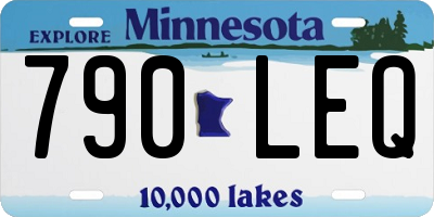 MN license plate 790LEQ