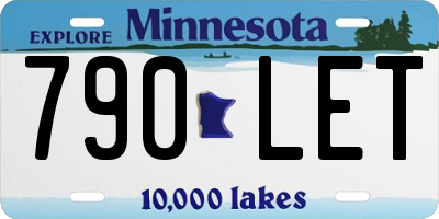 MN license plate 790LET