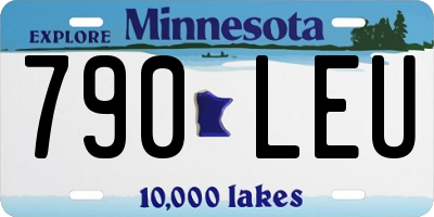 MN license plate 790LEU