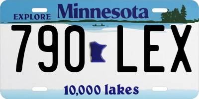 MN license plate 790LEX
