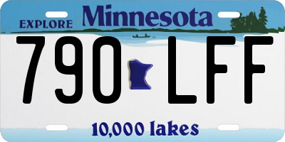 MN license plate 790LFF