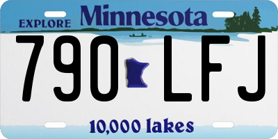 MN license plate 790LFJ