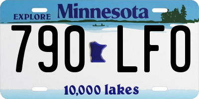 MN license plate 790LFO
