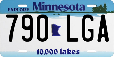 MN license plate 790LGA