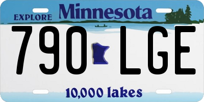 MN license plate 790LGE