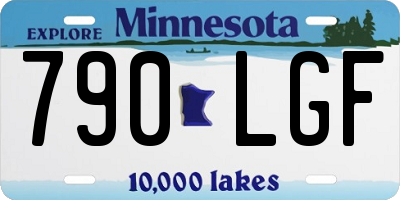 MN license plate 790LGF