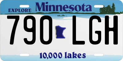 MN license plate 790LGH