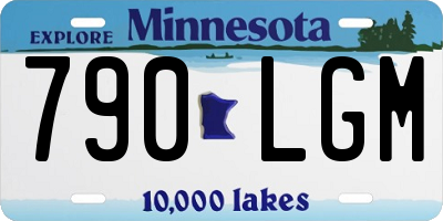 MN license plate 790LGM