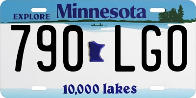 MN license plate 790LGO