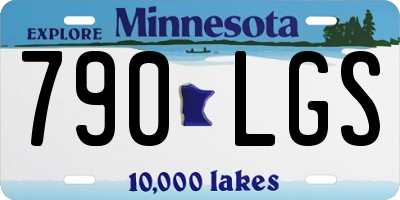 MN license plate 790LGS