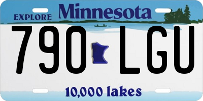 MN license plate 790LGU