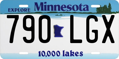 MN license plate 790LGX