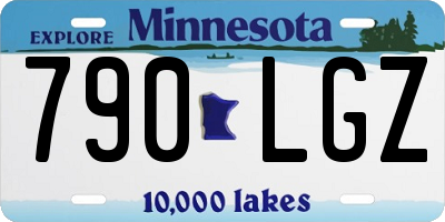 MN license plate 790LGZ