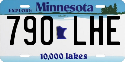 MN license plate 790LHE