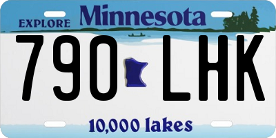 MN license plate 790LHK