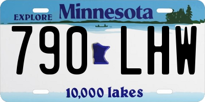 MN license plate 790LHW