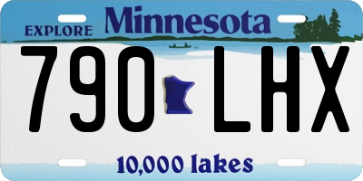 MN license plate 790LHX
