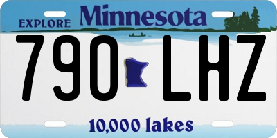 MN license plate 790LHZ