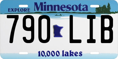 MN license plate 790LIB