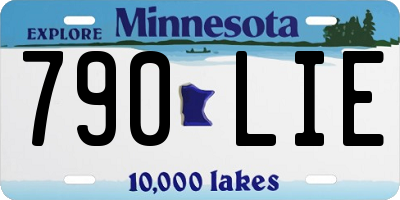 MN license plate 790LIE