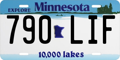 MN license plate 790LIF