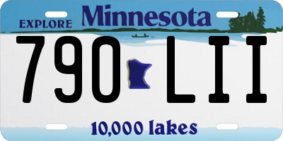 MN license plate 790LII