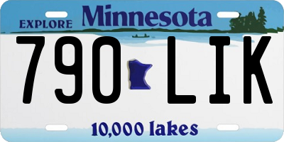 MN license plate 790LIK
