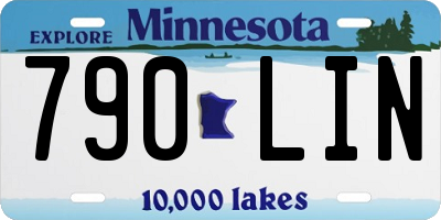 MN license plate 790LIN