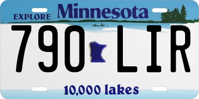 MN license plate 790LIR