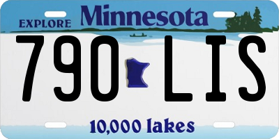 MN license plate 790LIS