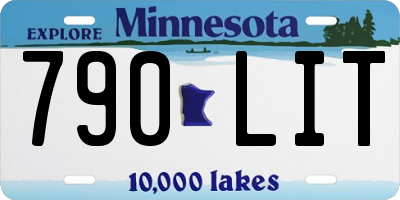 MN license plate 790LIT