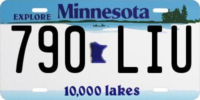 MN license plate 790LIU