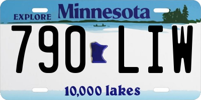 MN license plate 790LIW