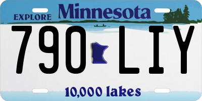 MN license plate 790LIY