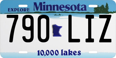 MN license plate 790LIZ