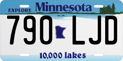 MN license plate 790LJD